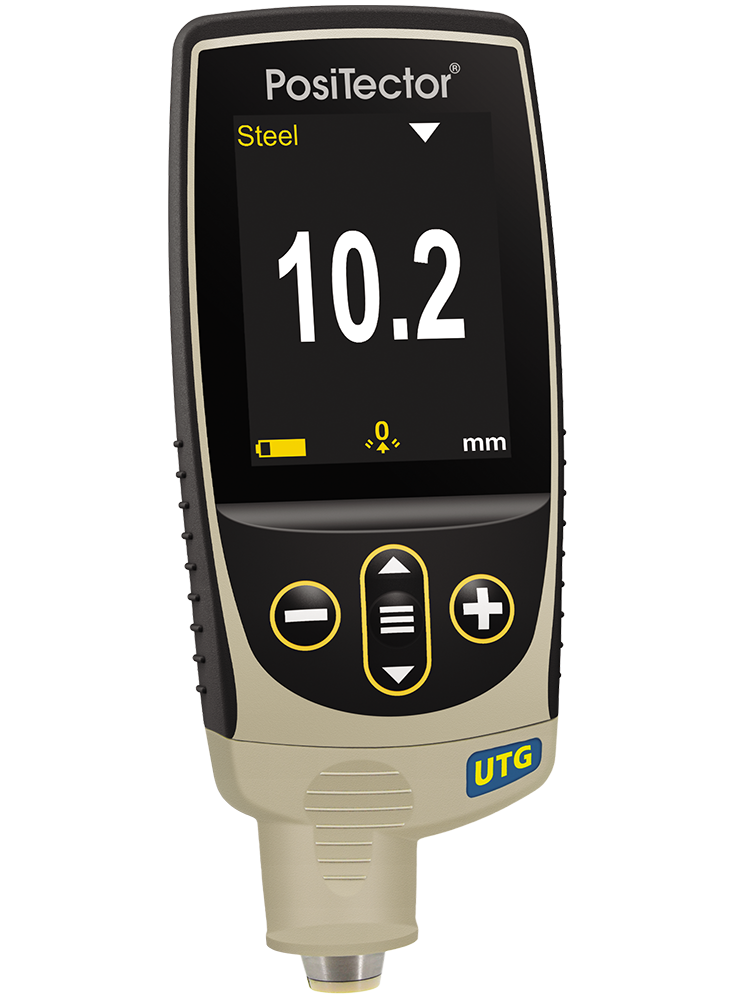 DeFelsko UTGCA1-G PosiTector UTG CA1 Standard Ultrasonic Thickness Gage with PRBUTGCA-C Corrosion Integral Probe, 5 MHz Dual Element, Range 0.040" To 5.000"