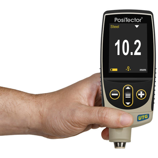 DeFelsko UTGCA1-G PosiTector UTG CA1 Standard Ultrasonic Thickness Gage with PRBUTGCA-C Corrosion Integral Probe, 5 MHz Dual Element, Range 0.040" To 5.000"