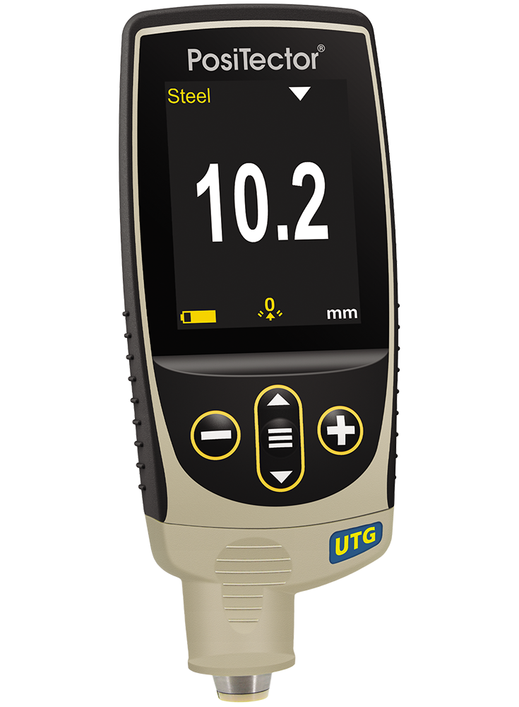 DeFelsko UTGCA3-G PosiTector UTG CA3 Advanced Ultrasonic Thickness Gage With PRBUTGCA-C Corrosion Integral Probe Type 5 MHz Dual Element, Range 0.040" To 5.000"