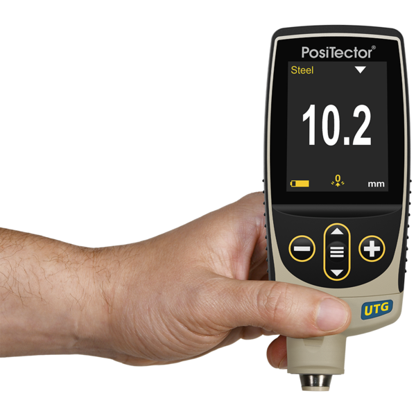 DeFelsko UTGCA3-G PosiTector UTG CA3 Advanced Ultrasonic Thickness Gage With PRBUTGCA-C Corrosion Integral Probe Type 5 MHz Dual Element, Range 0.040" To 5.000"