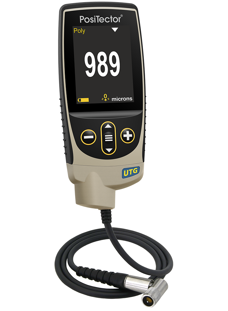 DeFelsko UTGP3-G PosiTector UTG P3 Advanced Ultrasonic Thickness Gage With PRBUTGP-C Precision Cabled Probe Type 15 MHz Single Element Delay Line, Range: 0.008" to 0.475"