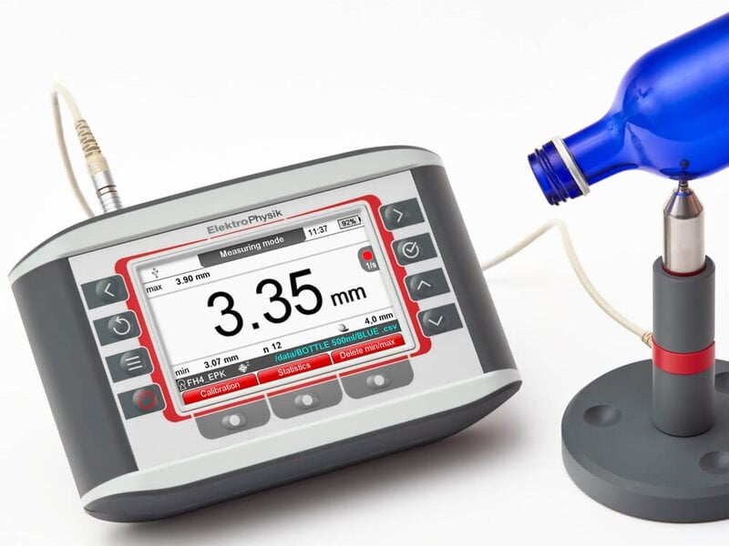 ElektroPhysik 80-190-0000 MiniTest-FH Magnetic Wall Thickness Gauge for Plastics, Glass, Titanium, and more