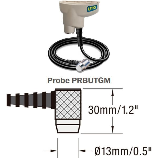 DeFelsko KITUT1M PosiTector Standard Ultrasonic Inspection Kit with Standard Gauge Body, Corrosion Probe PRBUTGC, Multiple-Echo Probe PRBUTGM, Certified Step Block STDB1M Metric