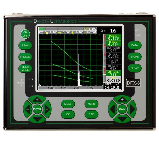 Dakota FX81-DL (formerly DFX-8+) Flaw Detector, Transducers and Accessories Sold Separately, Z-251-0001, Z-251-0003