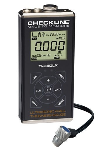 Checkline TI-007DLX Data-Logging Precision Ultrasonic Wall Thickness Gauge with USB Output