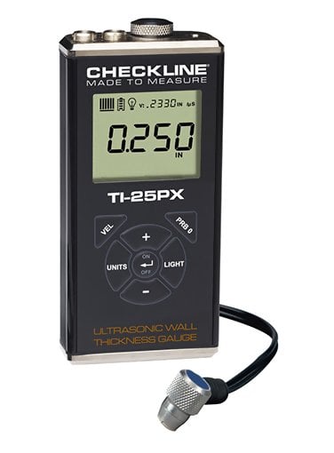 Checkline TI-25PX Adjustable Velocity Ultrasonic Wall Thickness Gauge