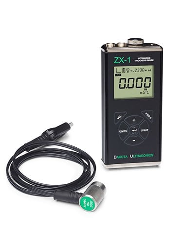 Dakota Ultrasonics ZX-1 Ultrasonic Wall Thickness Gauge Z-300-0001 with T-102-2000 Probe