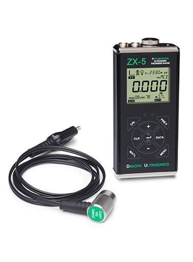 Dakota Ultrasonics ZX-5DL Data Logging Wall Thickness Gauge Z-304-0001 with USB Output