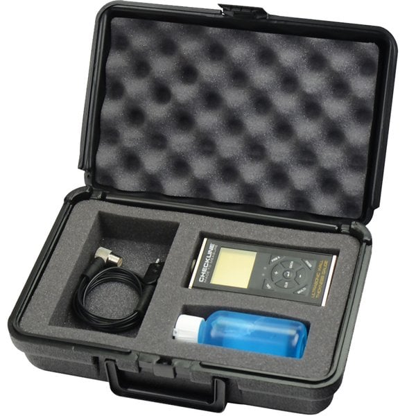Checkline TI-25MX Ultrasonic Wall Thickness Gauge Complete Kit with T-102-3300 Probe