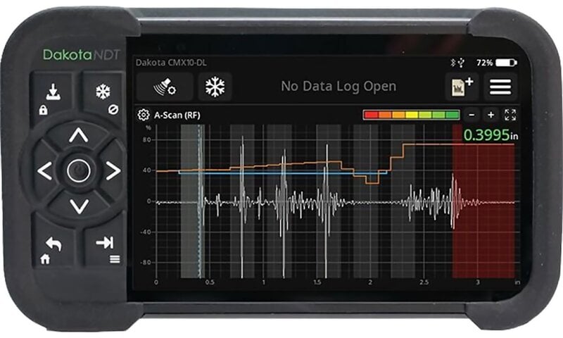Dakota CMX10-DL Dakota CMX10-DL Full Wave Capture Ultrasonic Thickness Gauge (Probes Sold Separately)