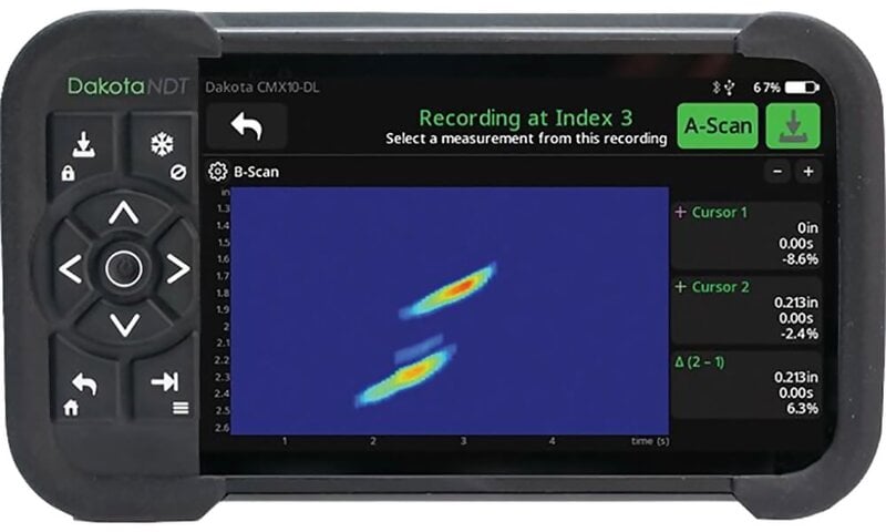 Dakota CMX10-DL Dakota CMX10-DL Full Wave Capture Ultrasonic Thickness Gauge (Probes Sold Separately)