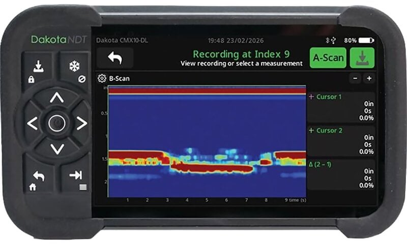 Dakota CMX10-DL Dakota CMX10-DL Full Wave Capture Ultrasonic Thickness Gauge (Probes Sold Separately)