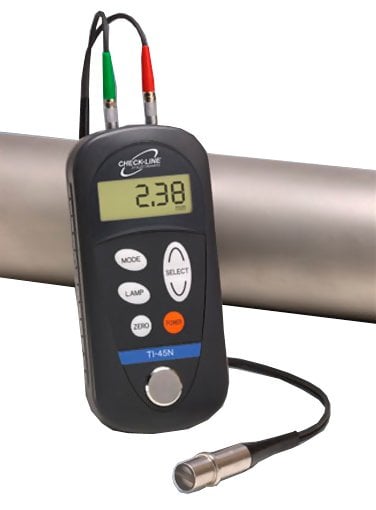 VTSYIQI Leeb330 Portable LED Backlight Ultrasonic Thickness Gauge with Metal Shell Ultrasonic Thickness Measuring with Velocity Measurement Range 5920 m/s 