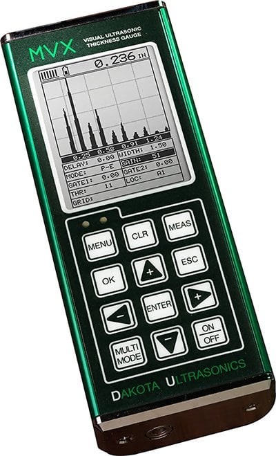 Dakota Ultrasonics MVX Ultrasonic Thickness Gauge Z-149-0004 with Enhanced Display Dakota Ultrasonics MVX Ultrasonic Thickness Gauge Z-149-0004 with Enhanced Display